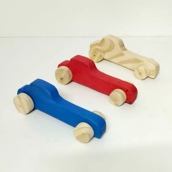 Autito de madera 3 modelos 1 Autito de madera